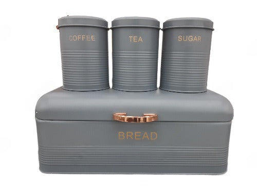 Bread Box Grey Set of 4