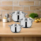 Stainless Steel Cooking Pot Set of 6pcs