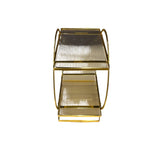 Metal Vanity Stand Round Golden