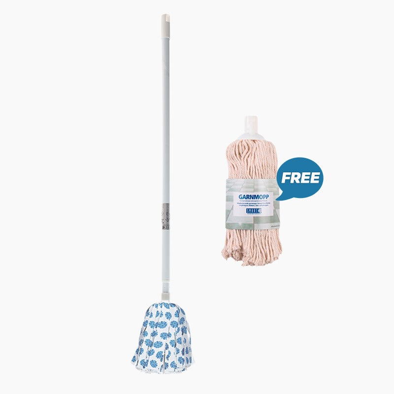 Viscose Mop With Telescopic Pole (Free Cotton Mop Refill)