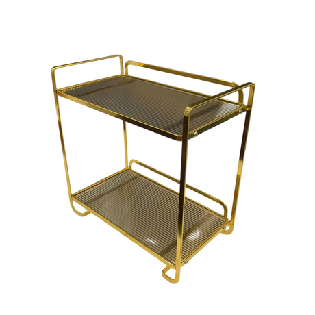 Metal Vanity Stand Square Golden