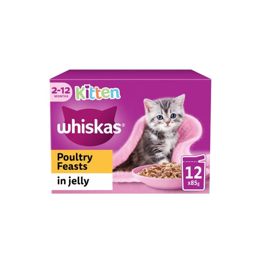 Whiskas Sachet Kitten Poultry Feast Jelly 85gm