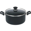 Casserole With Glass Lid Black 32cm