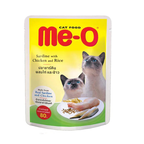 ME-O Cat Pouch Sardine With Chicken & Rice in Jelly Adult