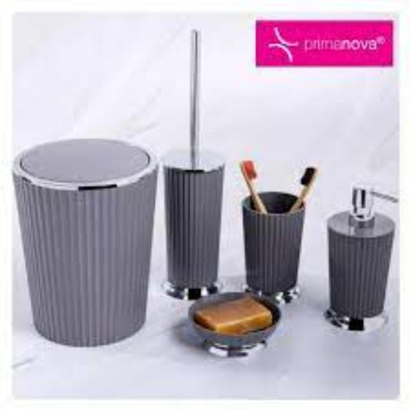 Prima Nova Nely 5pc Bathroom Set Grey