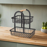 Iron 2 Tier Basket Black