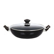 Non Stick Karahi With Glass Lid Black 38cm