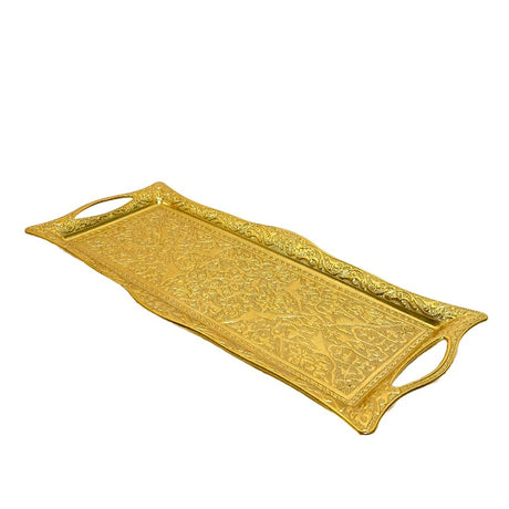 Gold Plated Rectangular Tray Large