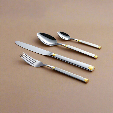 Elegant Half Dot Cutlery Set of 24pcs