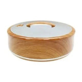 3 Ltr Round Light Wood+Silver Hotpot