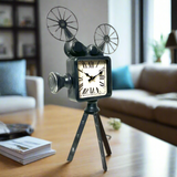 Metal Table Clock Film Projector