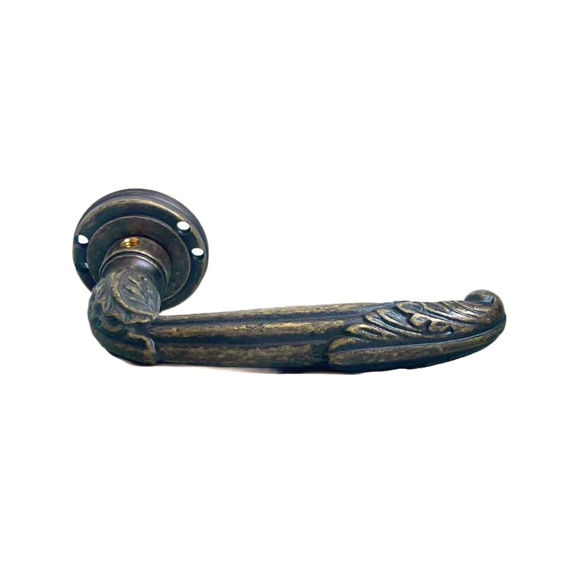 Lever Handle Arezzo On Rose 98 Antique Bronze