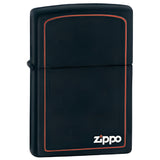 Zippo Black Matte With Zippo Border