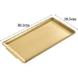 Gold Plated Stainless Steel Rectangle Tray Large