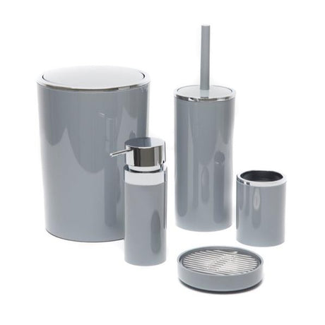 Prima Nova Lenox 5pc Bathroom Set Grey