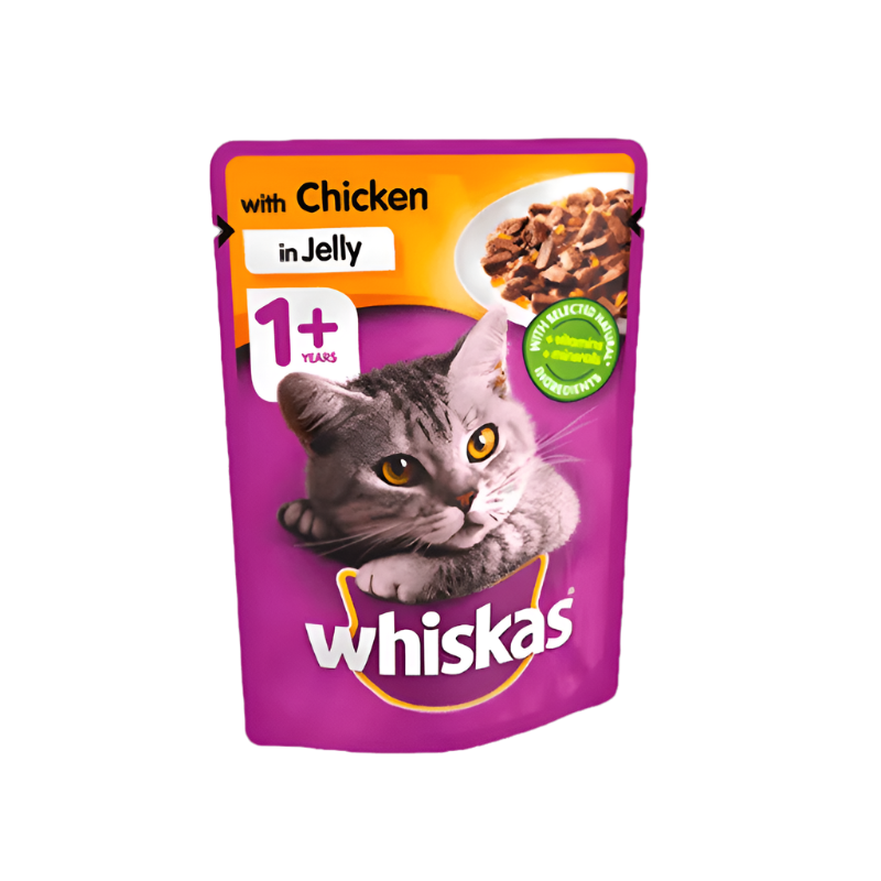 Whiskas Chicken & Tuna Jelly 1+, 80gm (Pack of 28)