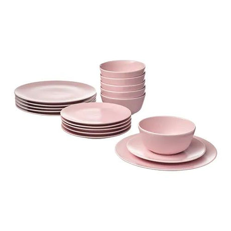 Ikea Porcelain Dinner Set Pink (24 Piece Set)