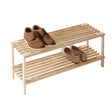 2 Tie Natural Wood Shoe Rack