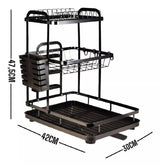 Black Plate Rack Three Layer