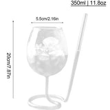 Spiral Straw Cocktail Glass