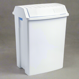 Trash Bin 49L W/Swinging Flap White