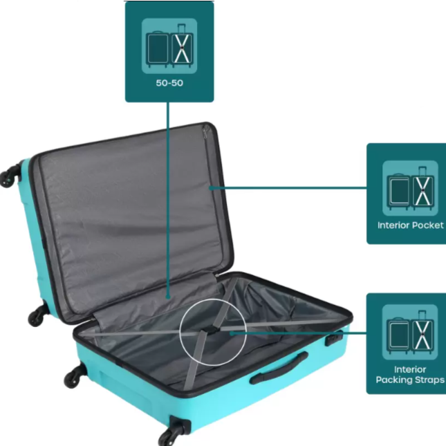 Kamiliant Triprism Luggage 3pcs Set Aqua