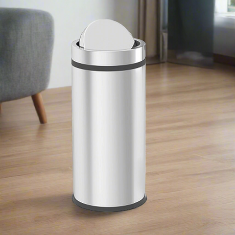 Inox Dustbin 16 Lt Swing Top Lid