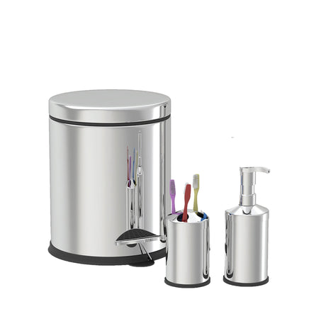 4 Pieces Inox Bathroom Set