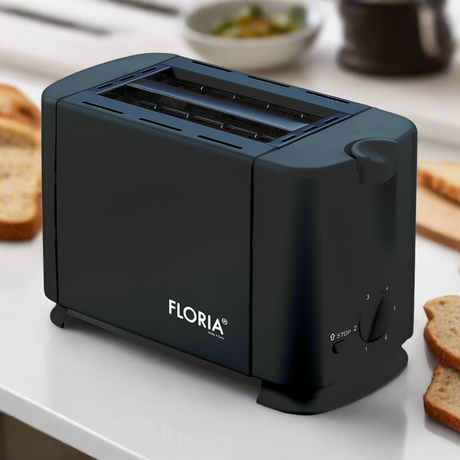 Electric Bread Toaster Sleek Black