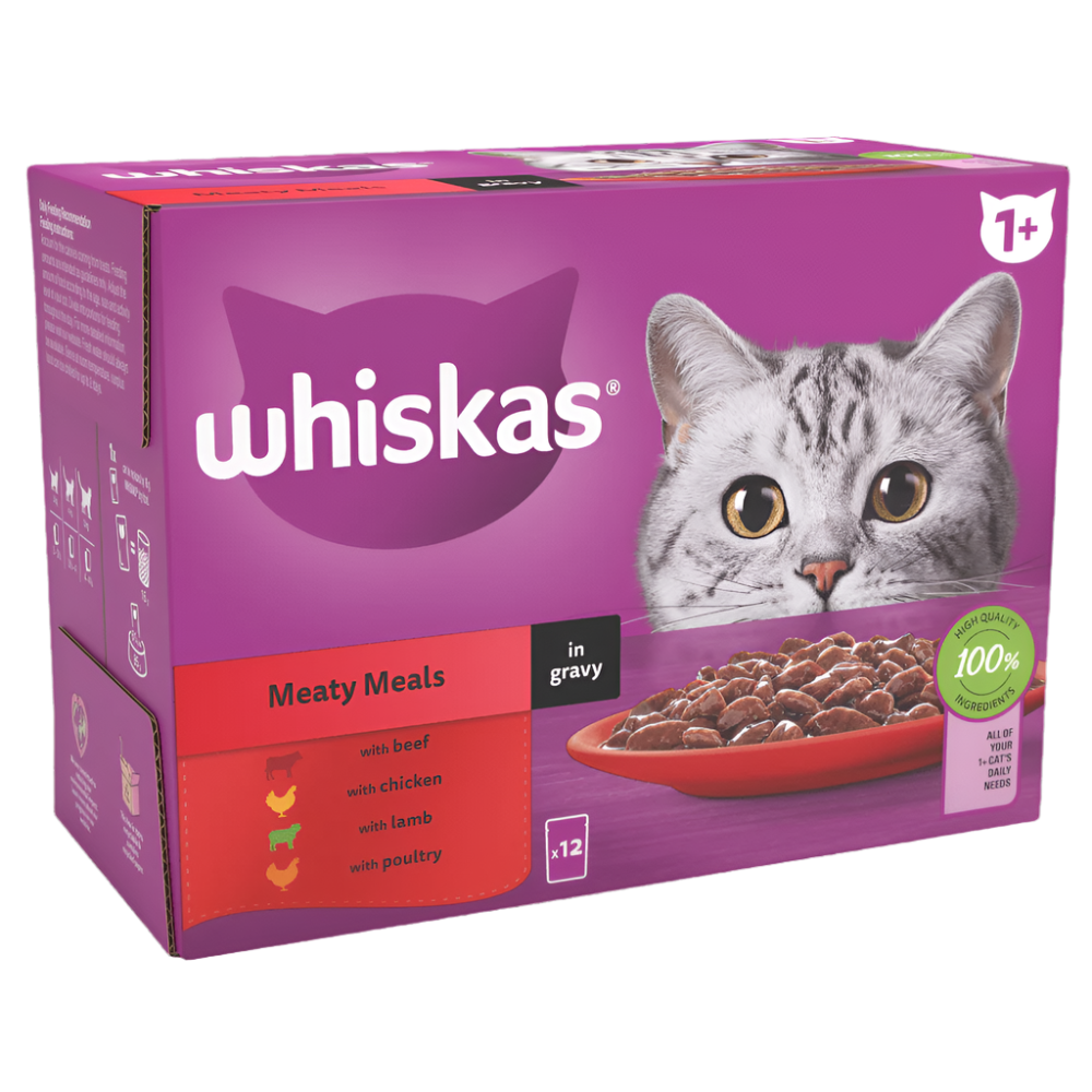 Whiskas Sachet Meaty Meals Gravy 1+ 85g (Pack of 48)