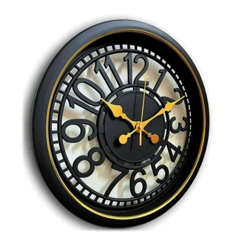 Heritage Wall Clock Cambridge Gold Black