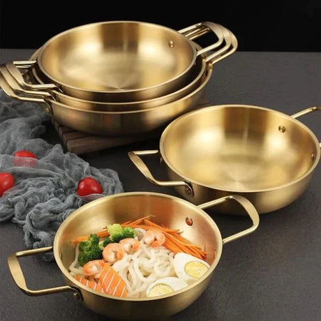 Stainless Steel Gold Plated Pan 18cm