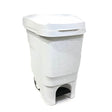 Pedal Wheeled Bin White Marble 60L