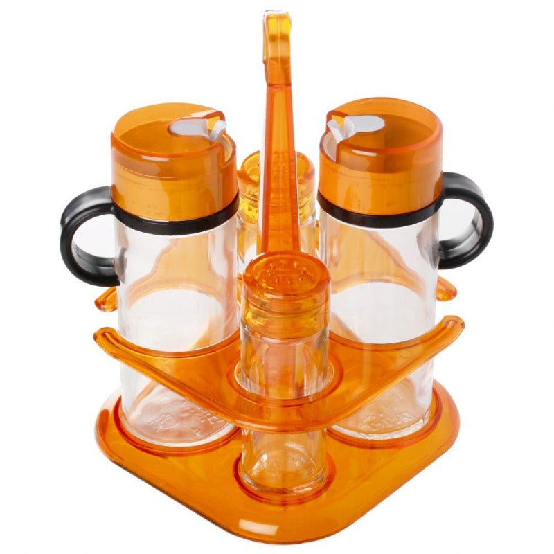 4 Pcs Square Cruet Set