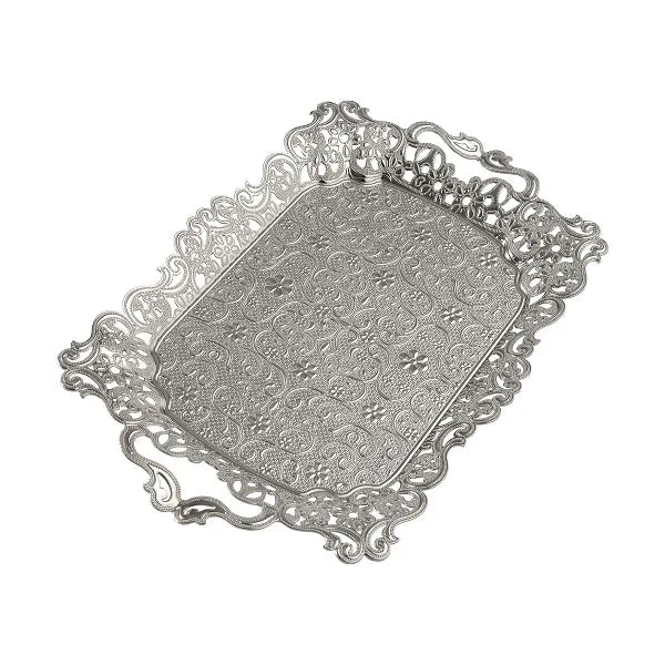 Silver Serving Tray Motif