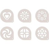 6 Cappuccino Decorating Stencils