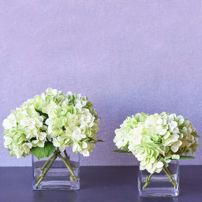 Hydrangea in Glass Vase Large