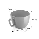 Large Mug Grey Crema Shine 600 ML