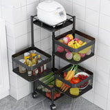 4 Tier Rotating Storage Trolley