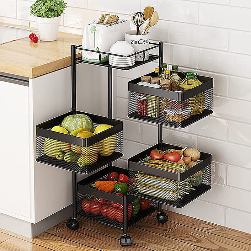 4 Tier Rotating Storage Trolley