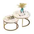 Marble Center Table Set White