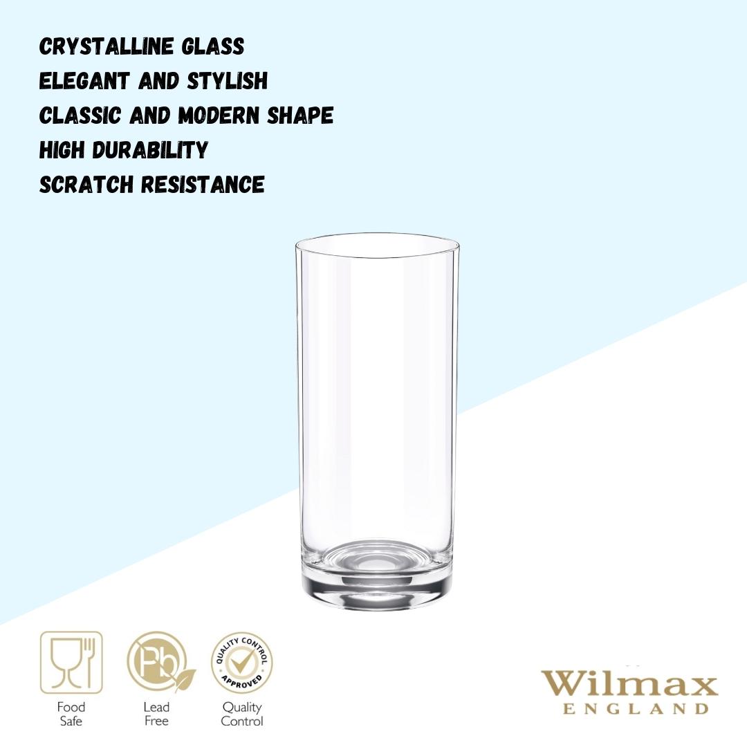 Long Drinking Glasses Set of 6 390 ML