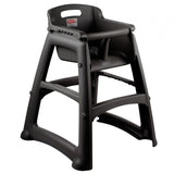 Black Sturdy Chair Restaurant High Chair Without Wheels