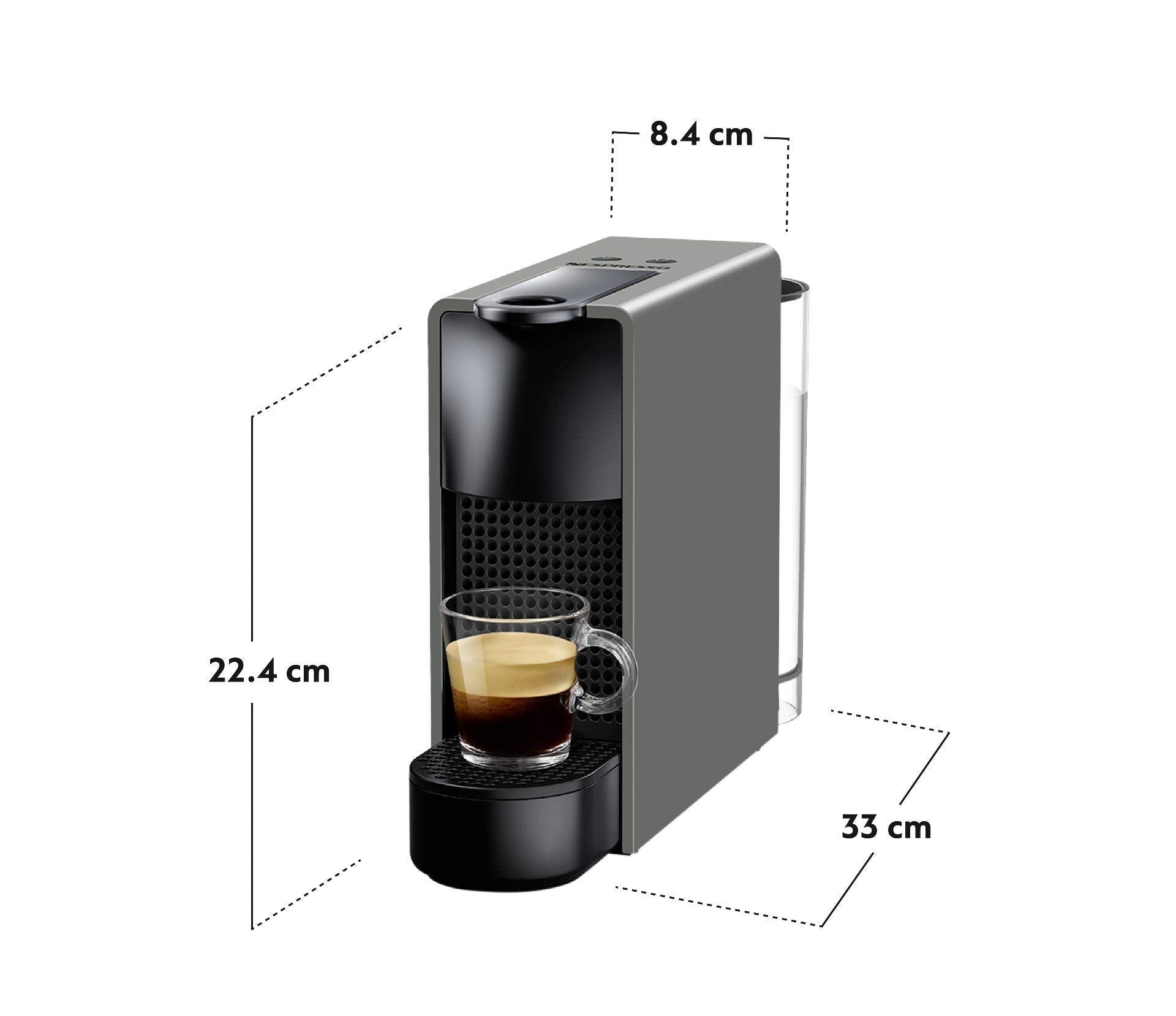 Nespresso Essenza Mini Coffee Machine Intense Grey