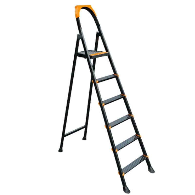 Metal Ladder 6 Steps Black