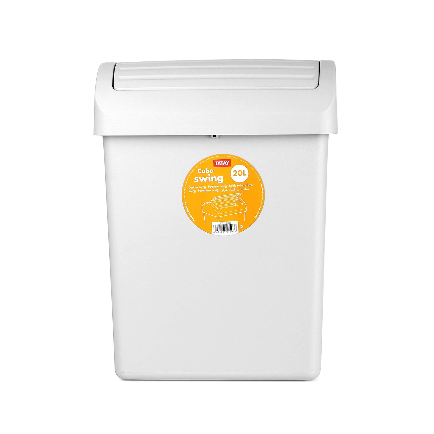 Tatay Swing Trash Can White 20 Liter