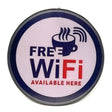 Free Wifi Hanging Wooden Frame Round