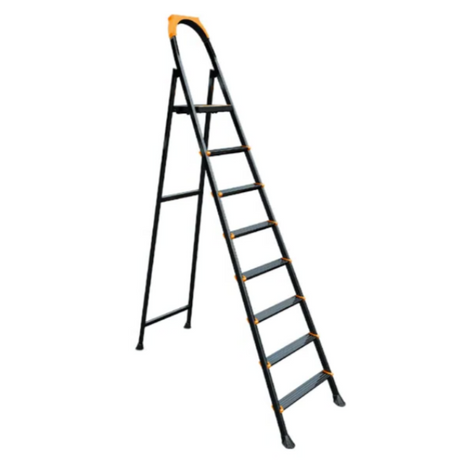 Metal Ladder 8 Steps Black