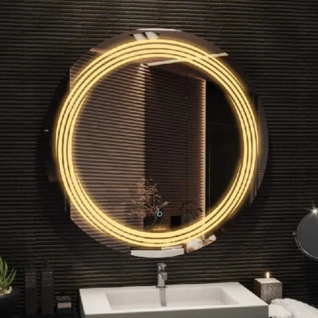 Smart Touch Warm LED Mirror Round 60 x 60 With Bluetooth