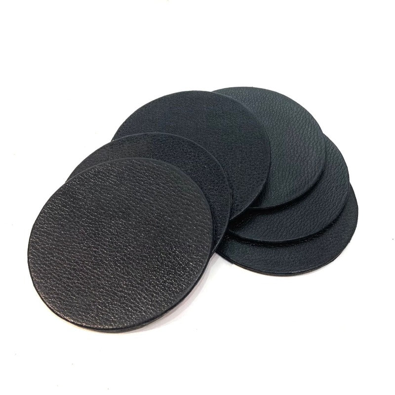 Faux Leather Coaster Mat Set (6 Pieces)